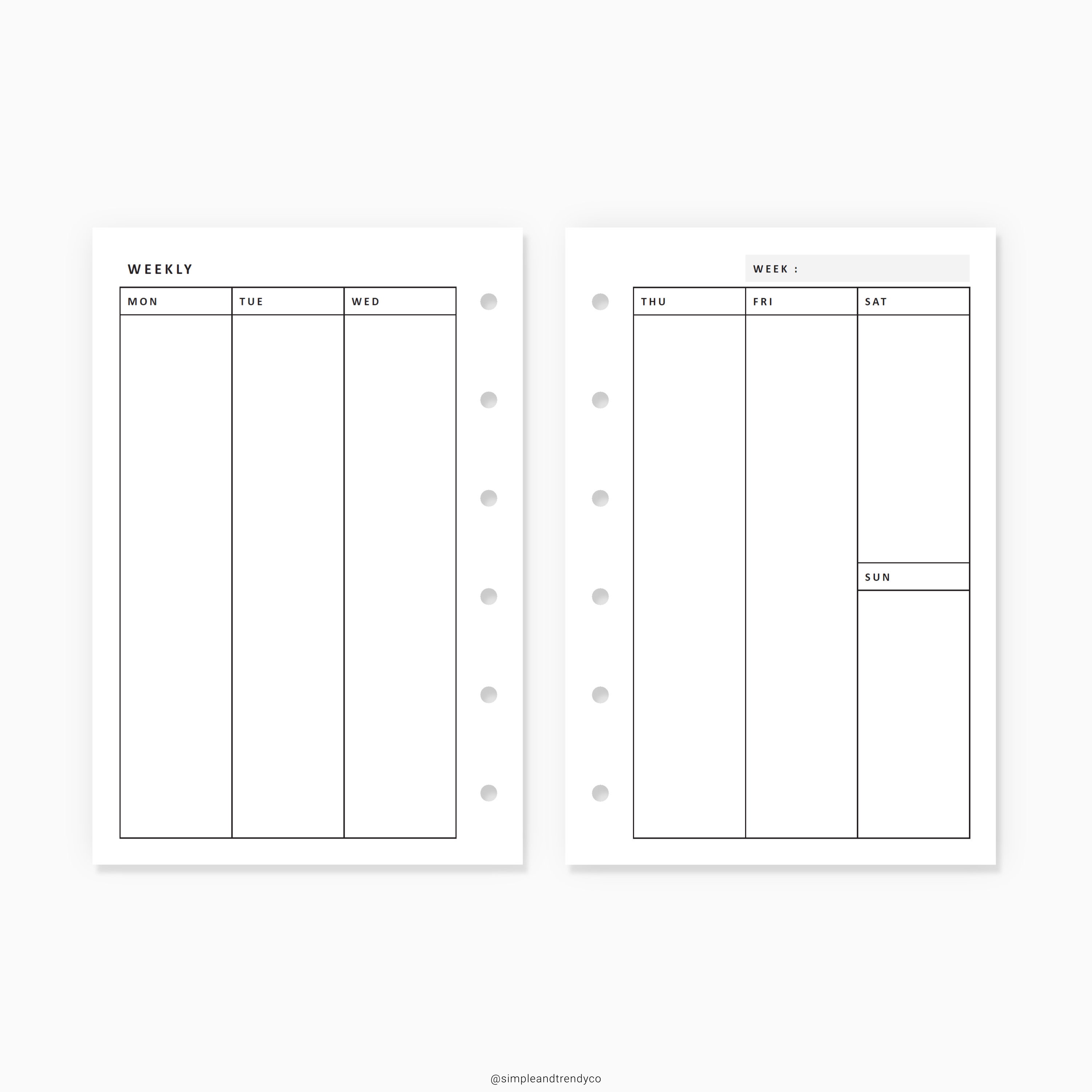 vertical-weekly-planner-pocket-size-weekly-agenda-wo2p-etsy