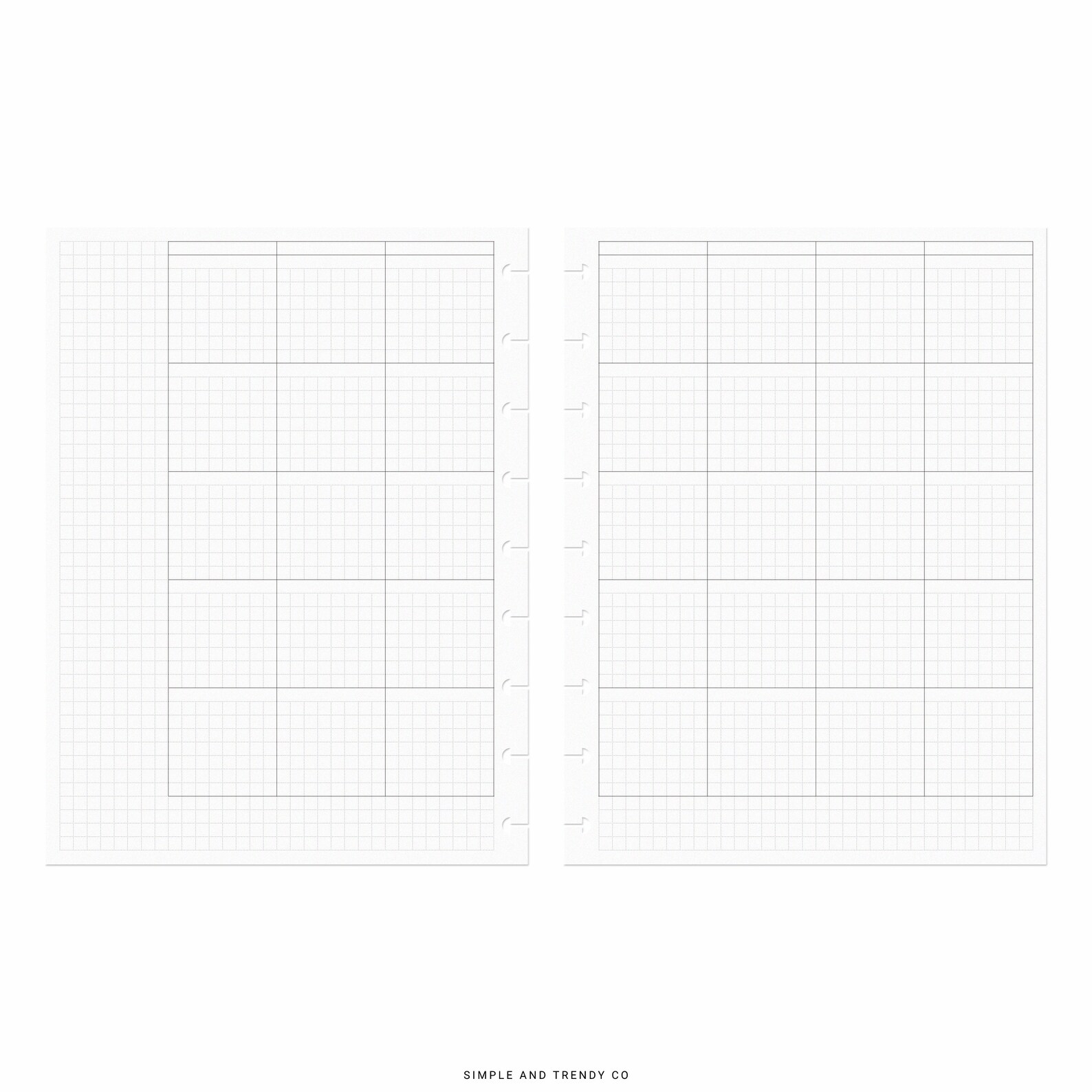 Hobonichi Monthly Planner Template Happy Planner Classic - Etsy