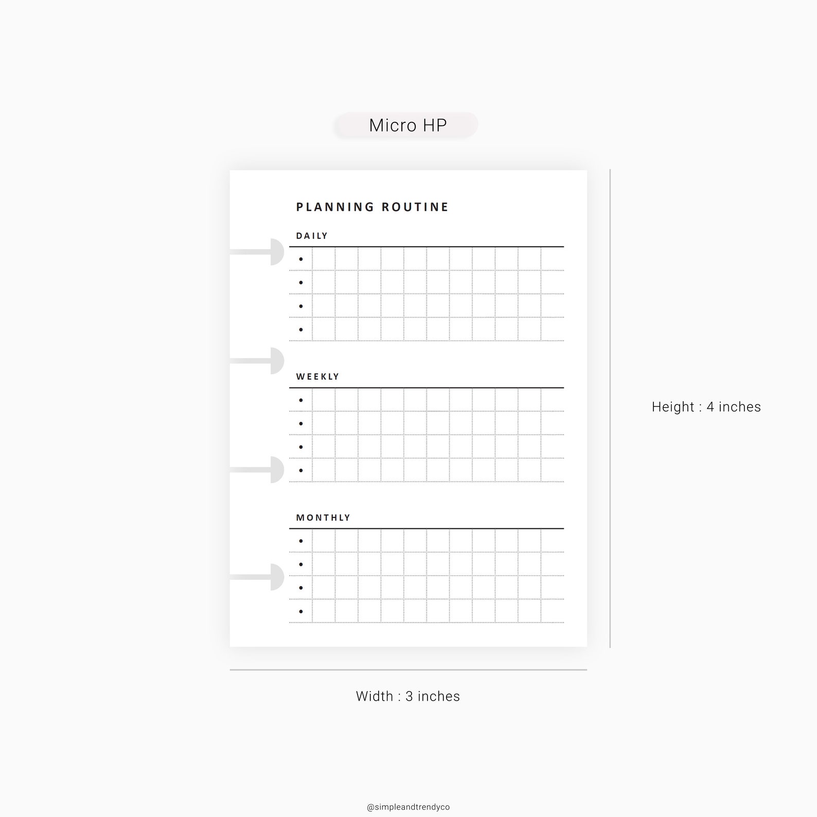 Planning Routine Printable Micro Happy Planner | Etsy