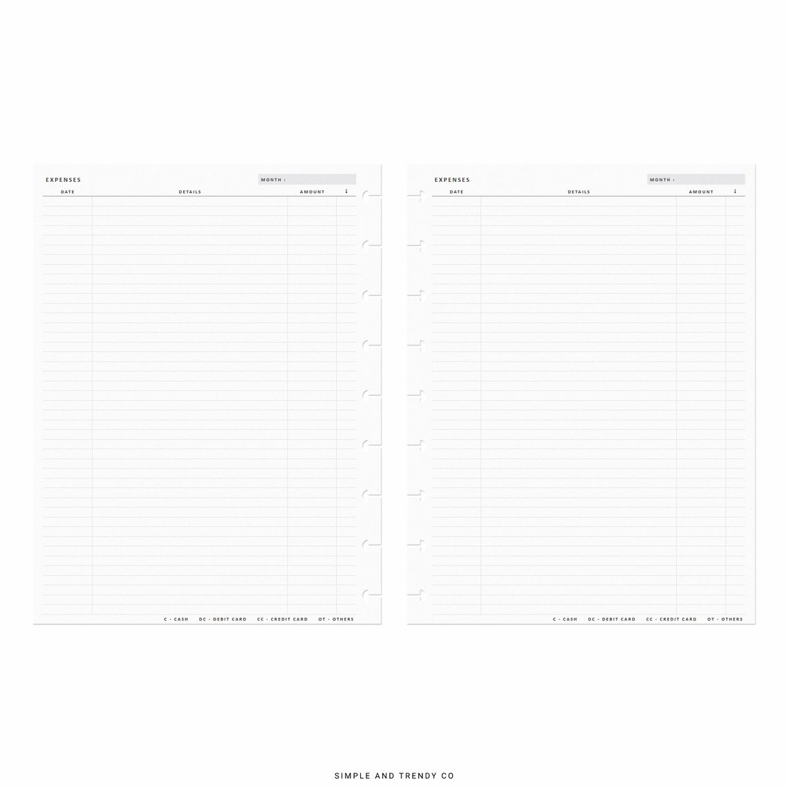Expense Tracker Happy Planner Classic Printable Personal - Etsy