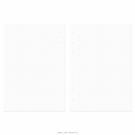 Dot Grid Lined Paper A6 Inserts, Printable Writing Paper Blank Notes, Study  Note Template, Lecture Notes Taking 