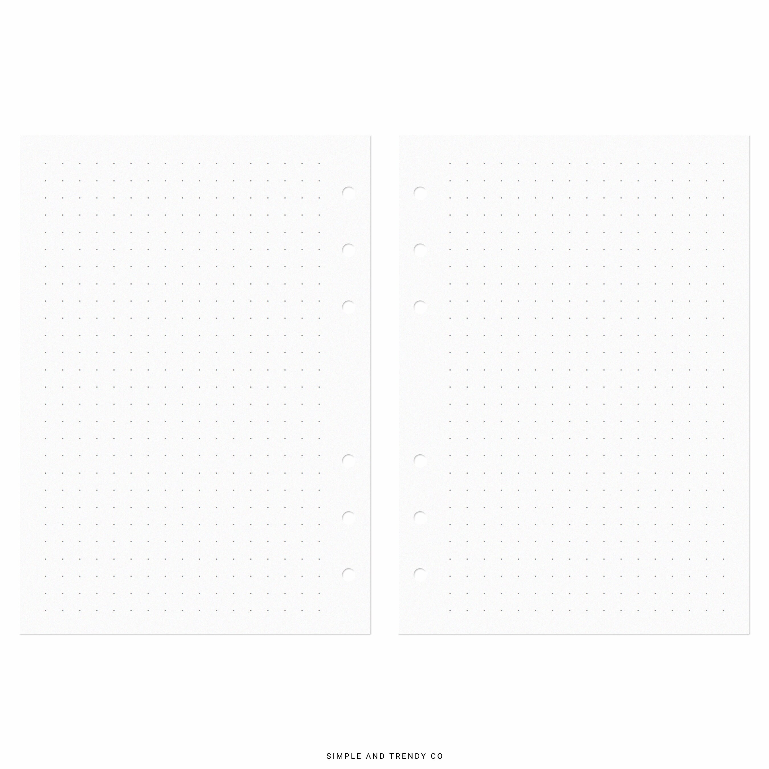 Dot Grid Lined Paper A6 Inserts Printable Writing Paper Blank - Etsy