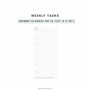 Weekly Planner Skinny Classic Happynichi Printable Half Sheet Happy ...