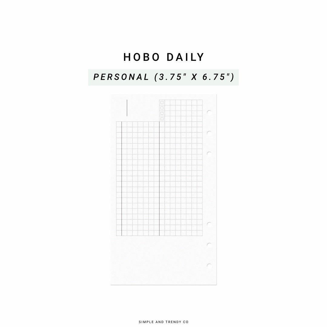 Hobonichi Daily Planner Printable Personal Planner Inserts, Daily ...