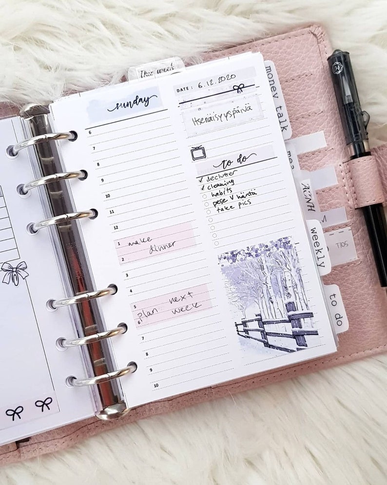 Daily Planner Printable A6 Size Daily Planners Half Hour Etsy