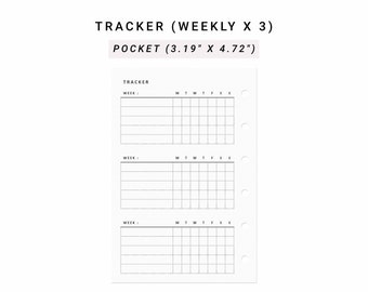 Habit Tracker Tamaño de bolsillo imprimible, Rastreador de objetivos de seguimiento de hábitos, Rastreador de hábitos PDF, Plan de hábitos imprimible