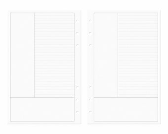 Note Taking Printable Sheet  Letter Size Template for Notes – Neat House.  Sweet Home Online Store