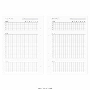 Daily Planner Printable A6 Inserts, Daily Organizer, Daily Organiser ...