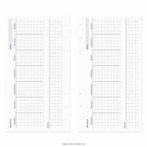 Week on 1 Page WO1P Horizontal Weekly Planner Printable Personal ...