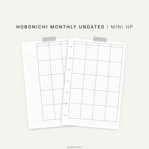Hobonichi Monthly Planner Template Happy Planner Mini Undated - Etsy