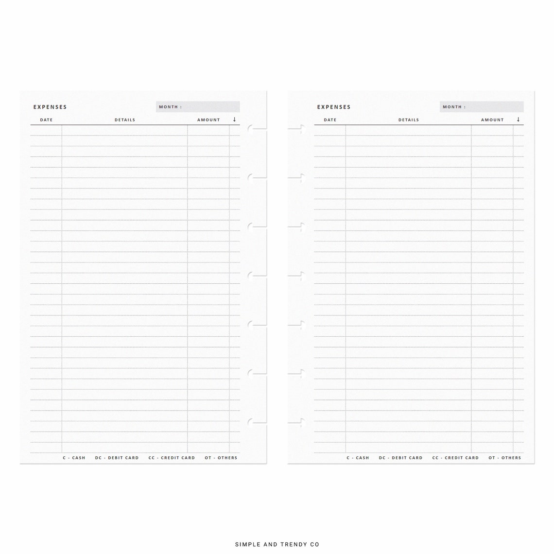 Expense Tracker Happy Planner Mini Printable Personal - Etsy