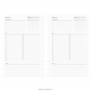 Happy Planner Month Overview Printable
