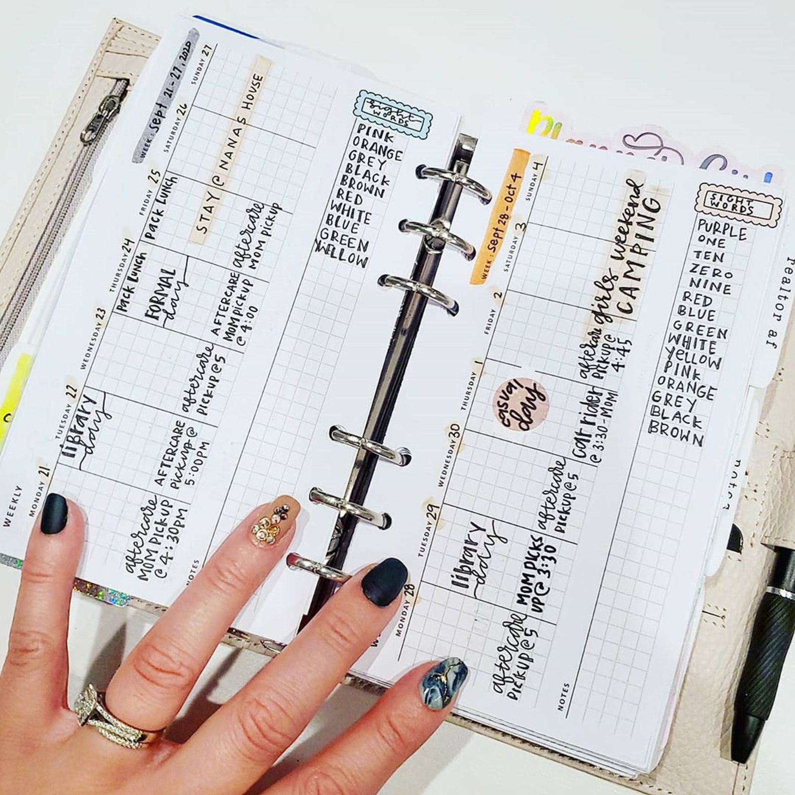 Week on 1 Page WO1P Horizontal Weekly Planner Printable Personal ...