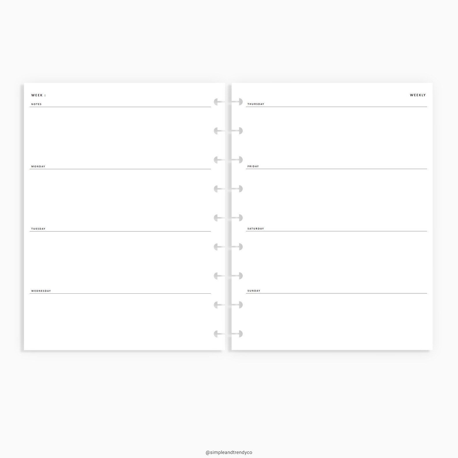 Weekly Planner Printable Happy Planner Classicweekly Schedule | Etsy