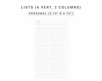 List Tracker Personal Planner Inserts, Grocery List Shopping List, Wish List Bucket List, List Insert List Making, Gift To Buy List