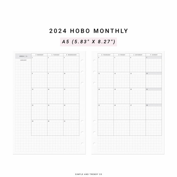 Hobonichi Layout Printables - Etsy