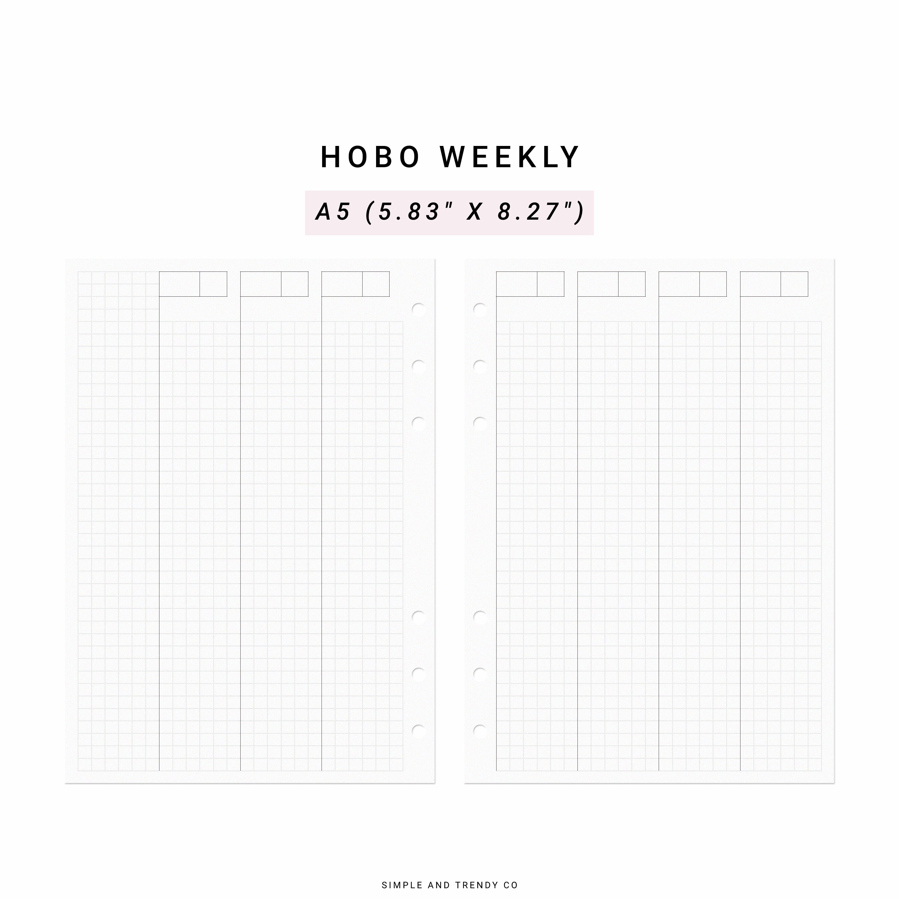 Hobonichi Weeks A5 Weekly Planner A5 Weekly Printable - Etsy