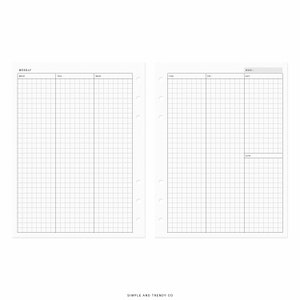 Vertical Weekly Planner B6 Inserts, Weekly Agenda WO2P, Weekly ...