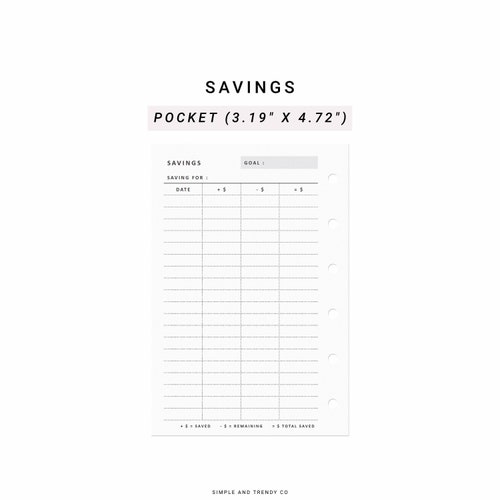 Budget Planner Printable Pocket Size Monthly Budget Template Etsy