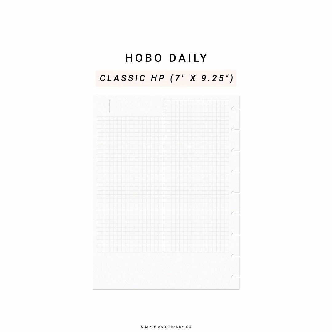 Hobonichi Daily Planner Template Happy Planner Classic, Daily Inserts ...