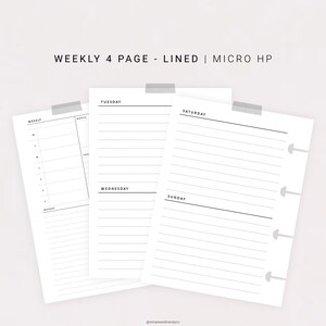 Undated Weekly Planner Printable Micro Happy Planner Weekly | Etsy