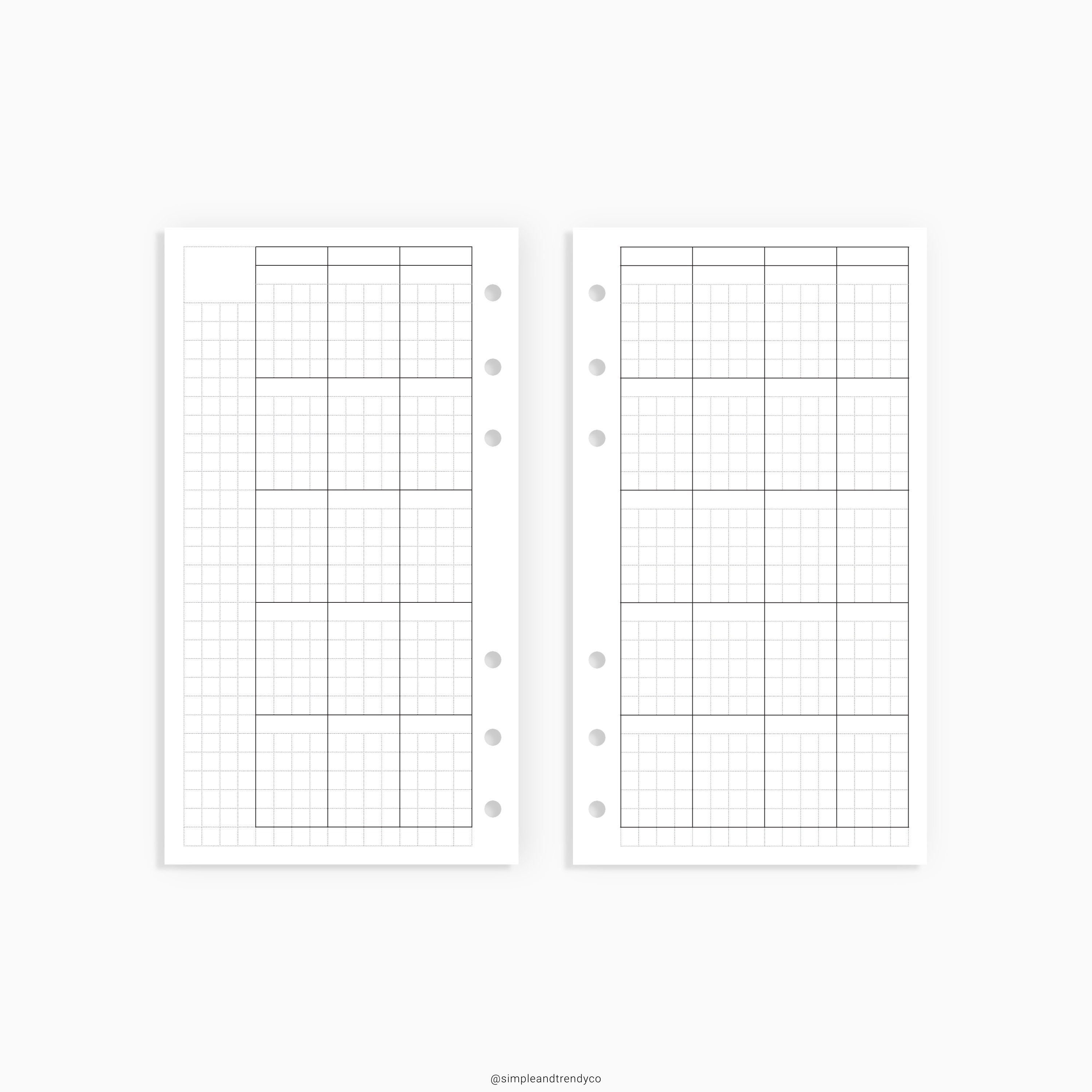 Hobonichi Monthly Planner Template Personal Planner Inserts | Etsy