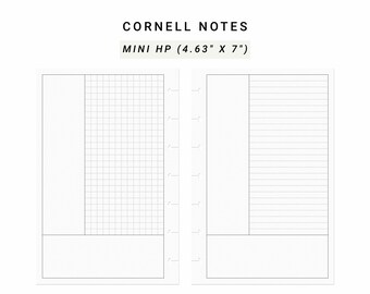 Cornell Notes Printable Printable Cornell Notes Note - Etsy