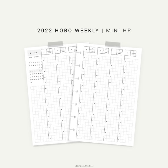 2022 Hobonichi Weekly Planner Happy Planner Mini Weekly Daily Etsy