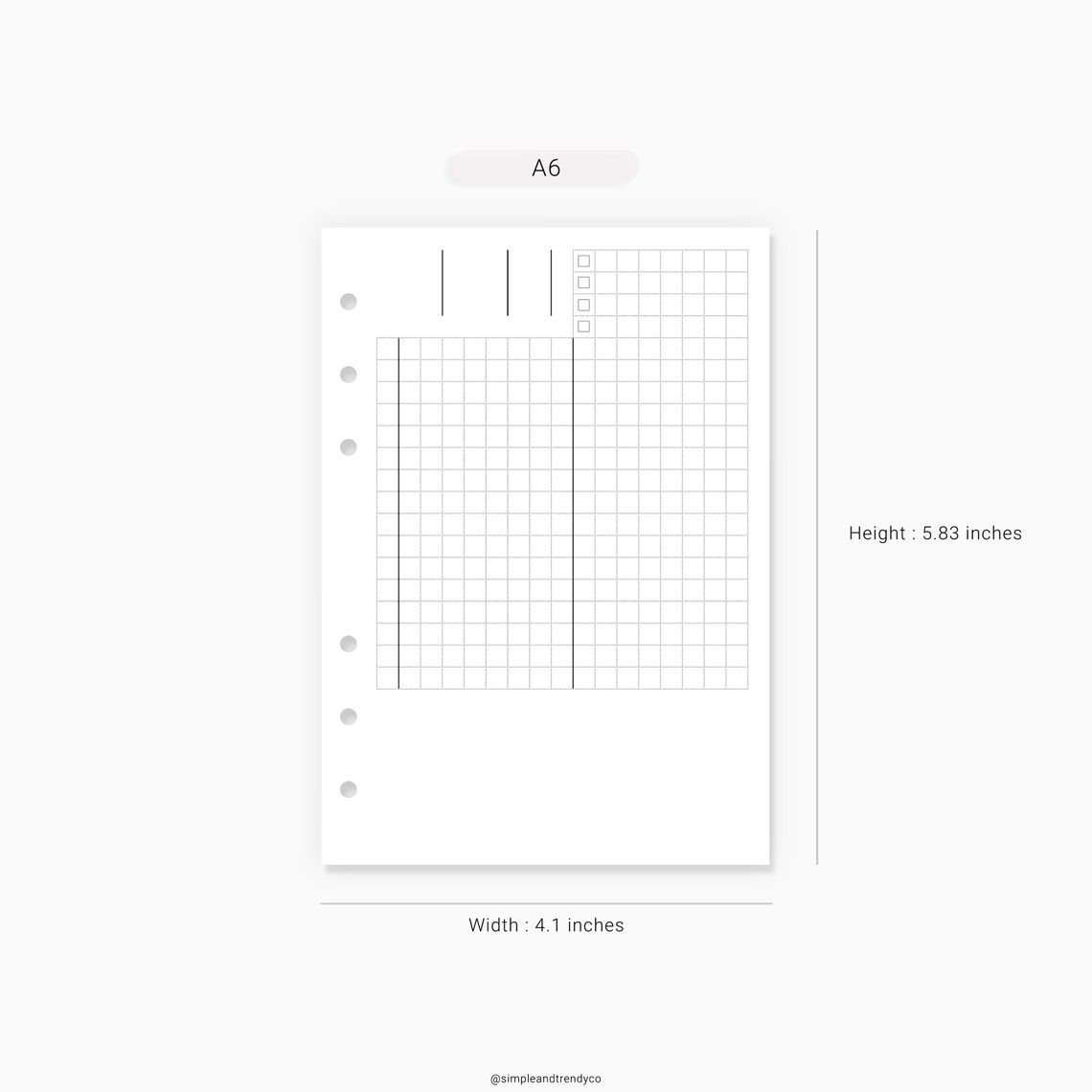 Hobonichi Daily Planner Printable A6 Inserts Daily Inserts | Etsy