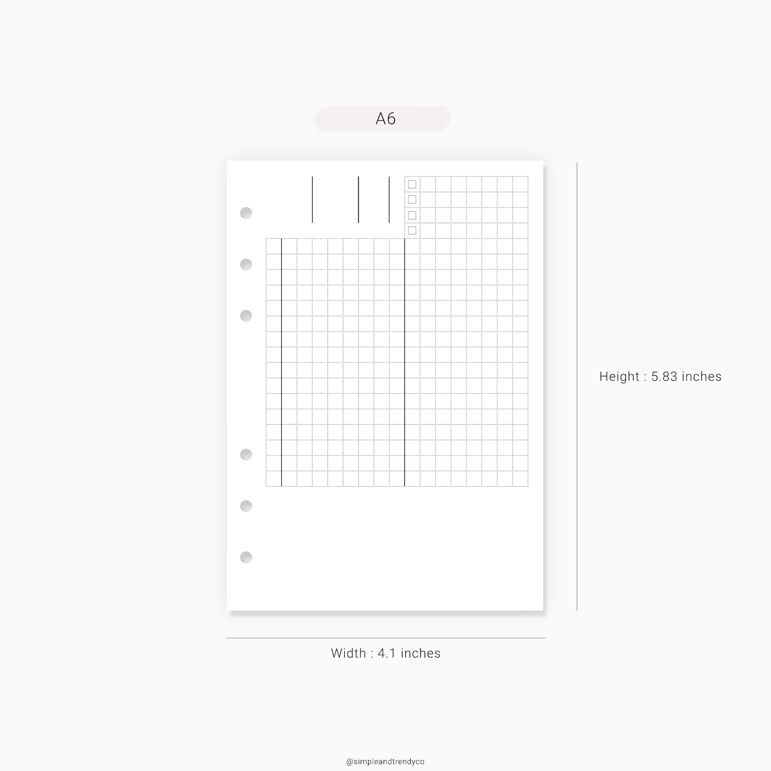 Hobonichi Daily Planner Printable A6 Inserts Daily Inserts | Etsy