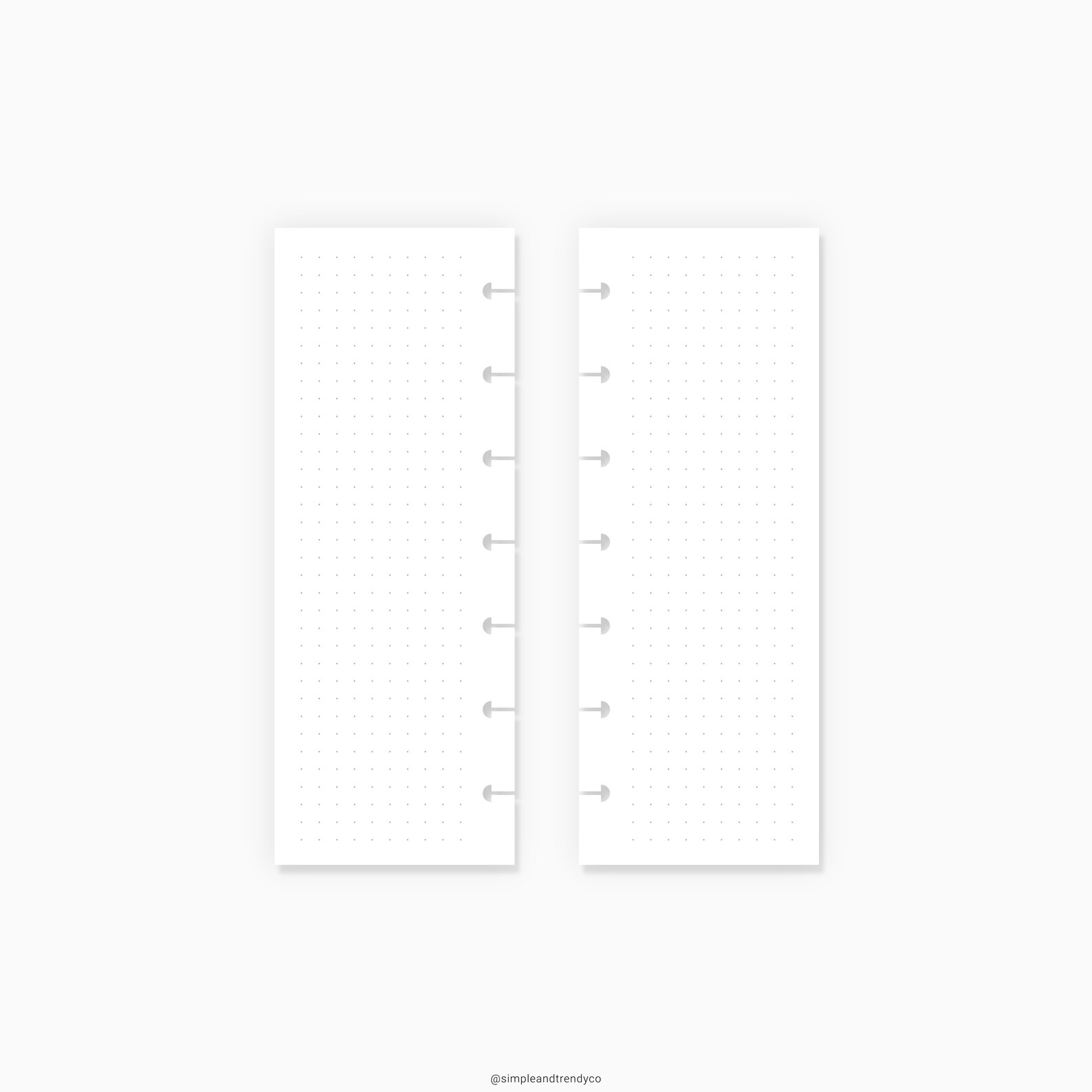 Skinny Mini Happy Planner Inserts Dot Grid Lined Paper | Etsy