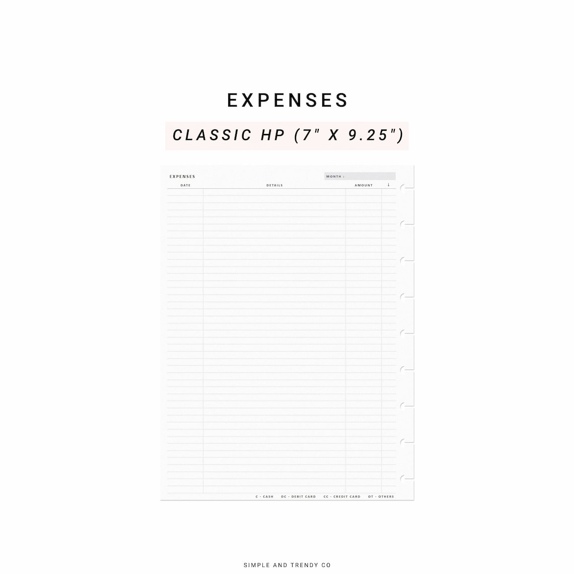 Expense Tracker Happy Planner Classic Printable Personal - Etsy