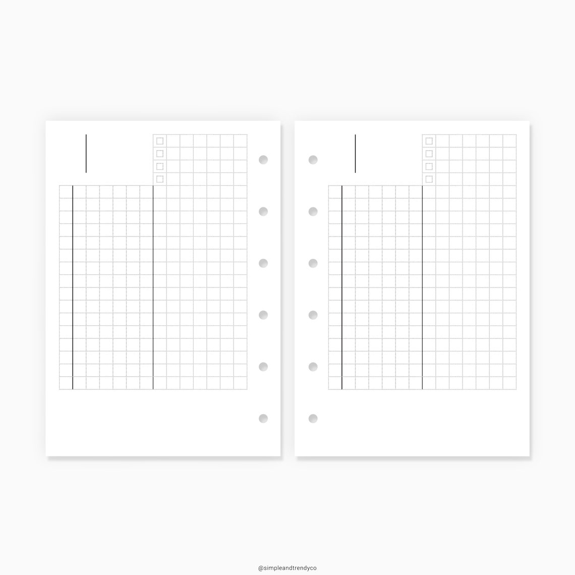 Hobonichi Daily Planner Template Pocket XL Daily Inserts | Etsy