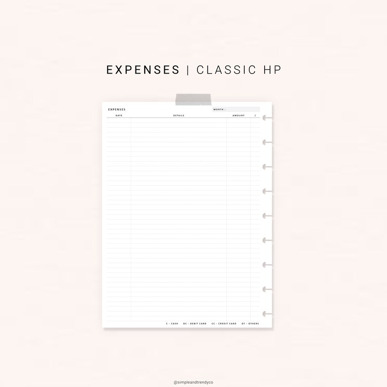 Expense Tracker Happy Planner Classic Printable Personal | Etsy