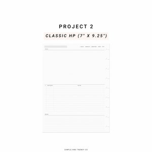 Project Planner Happy Planner Classic Printable Daily - Etsy