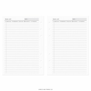 Printable to Do List A6 Inserts, Daily to Do List, Printable Task List ...