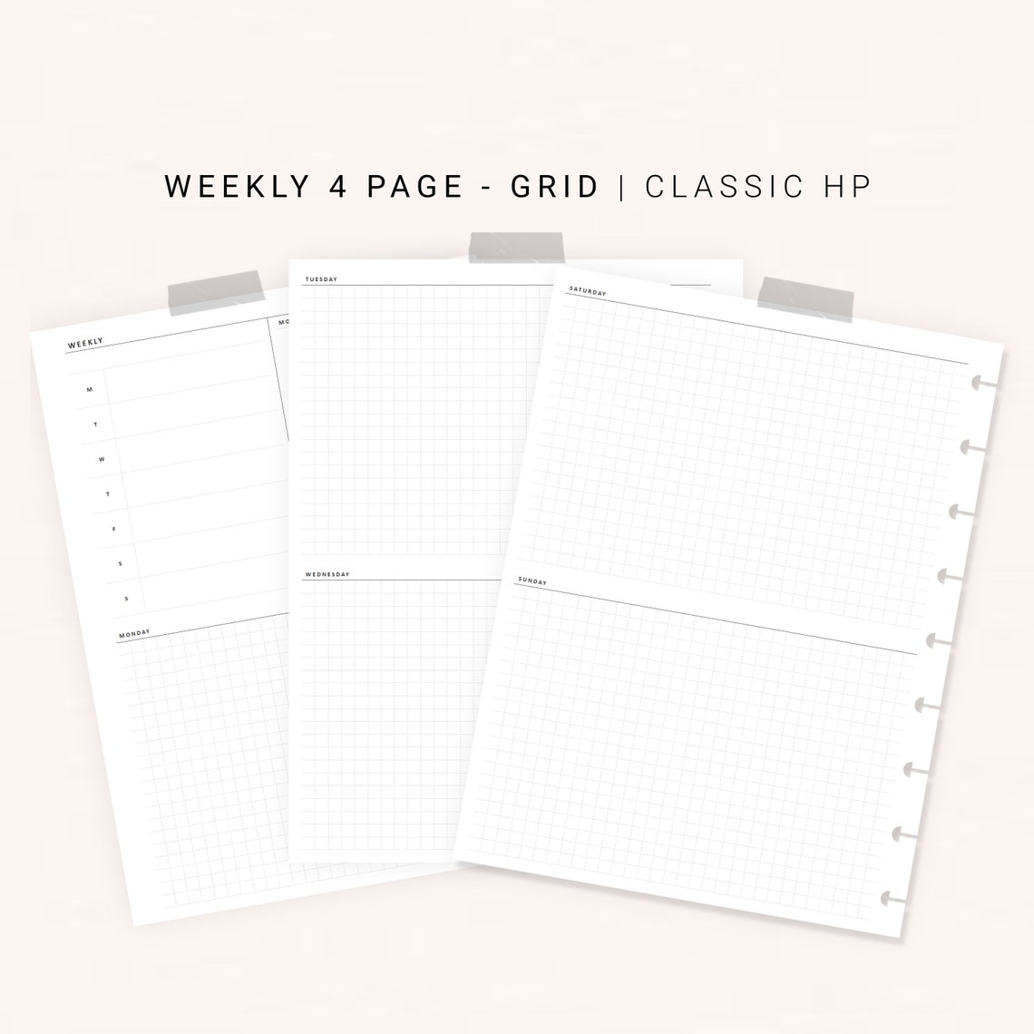 Undated Weekly Planner Printable Happy Planner Classic Weekly | Etsy