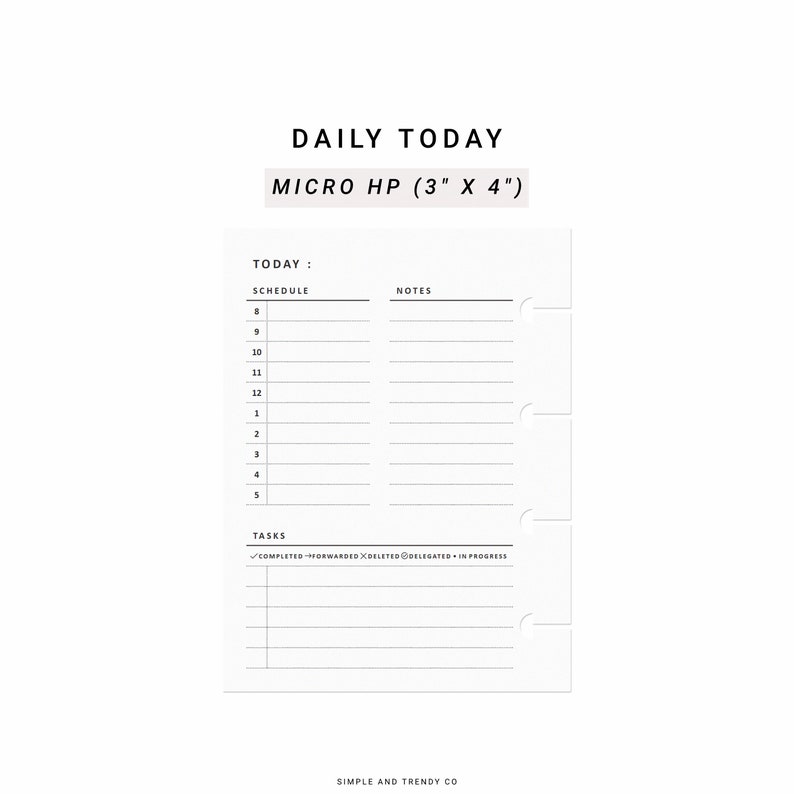 Daily Planner Micro Happy Planner Printable Undated Day - Etsy