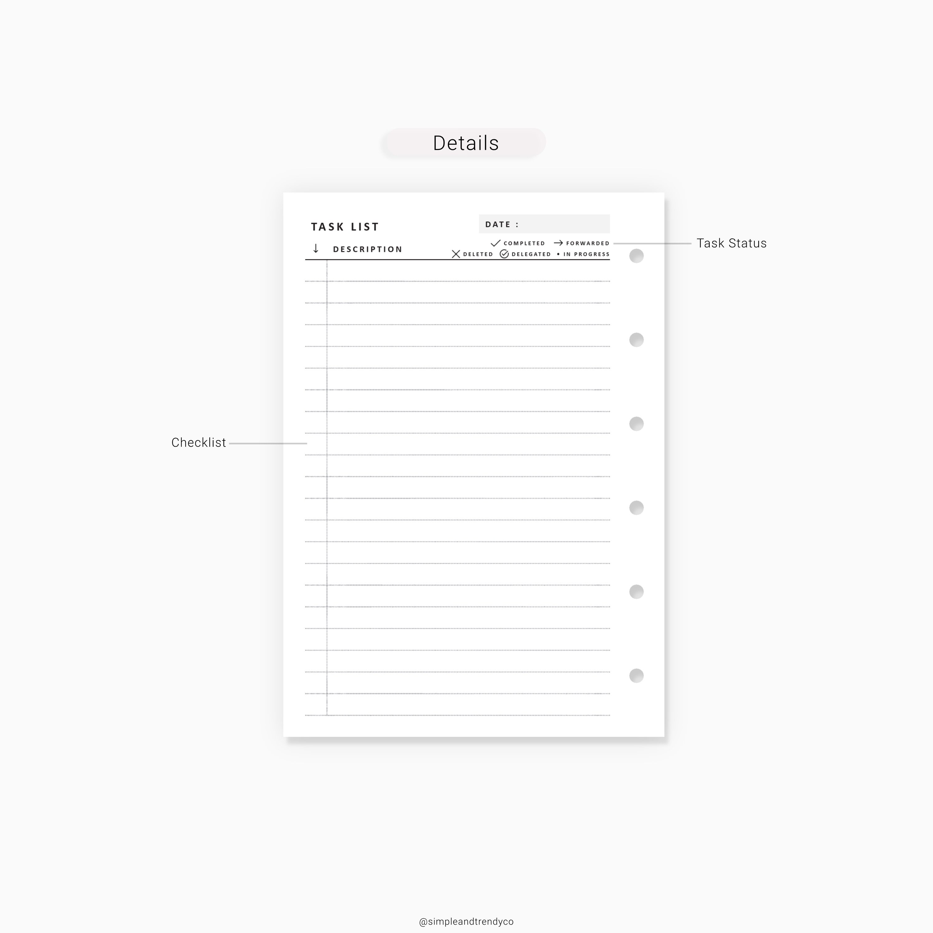 Printable to Do List Pocket XL Daily to Do List Printable | Etsy
