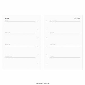 Weekly Planner Printable Pocket XL, Weekly Schedule Printable, Weekly ...