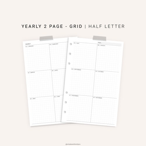 Daily Planner Printable Half Size Half Letter Inserts Daily | Etsy