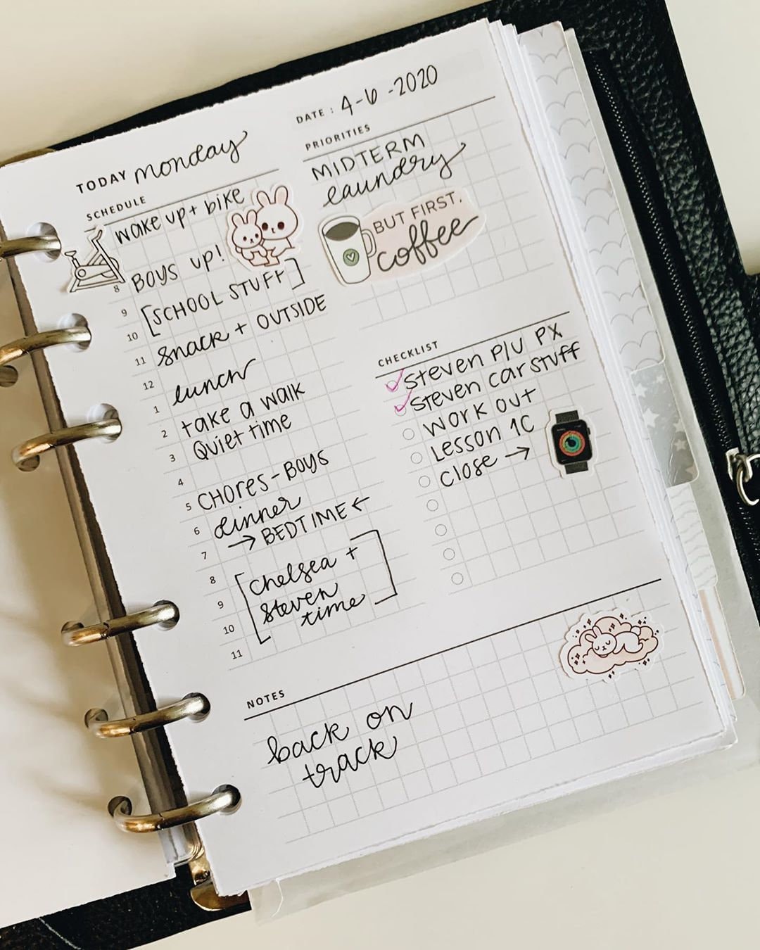 Daily Planner Printable A6 Inserts Daily Planners and Etsy