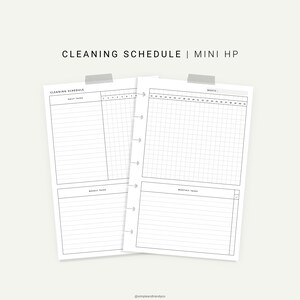 Cleaning Schedule Happy Planner Mini Cleaning List Printable | Etsy