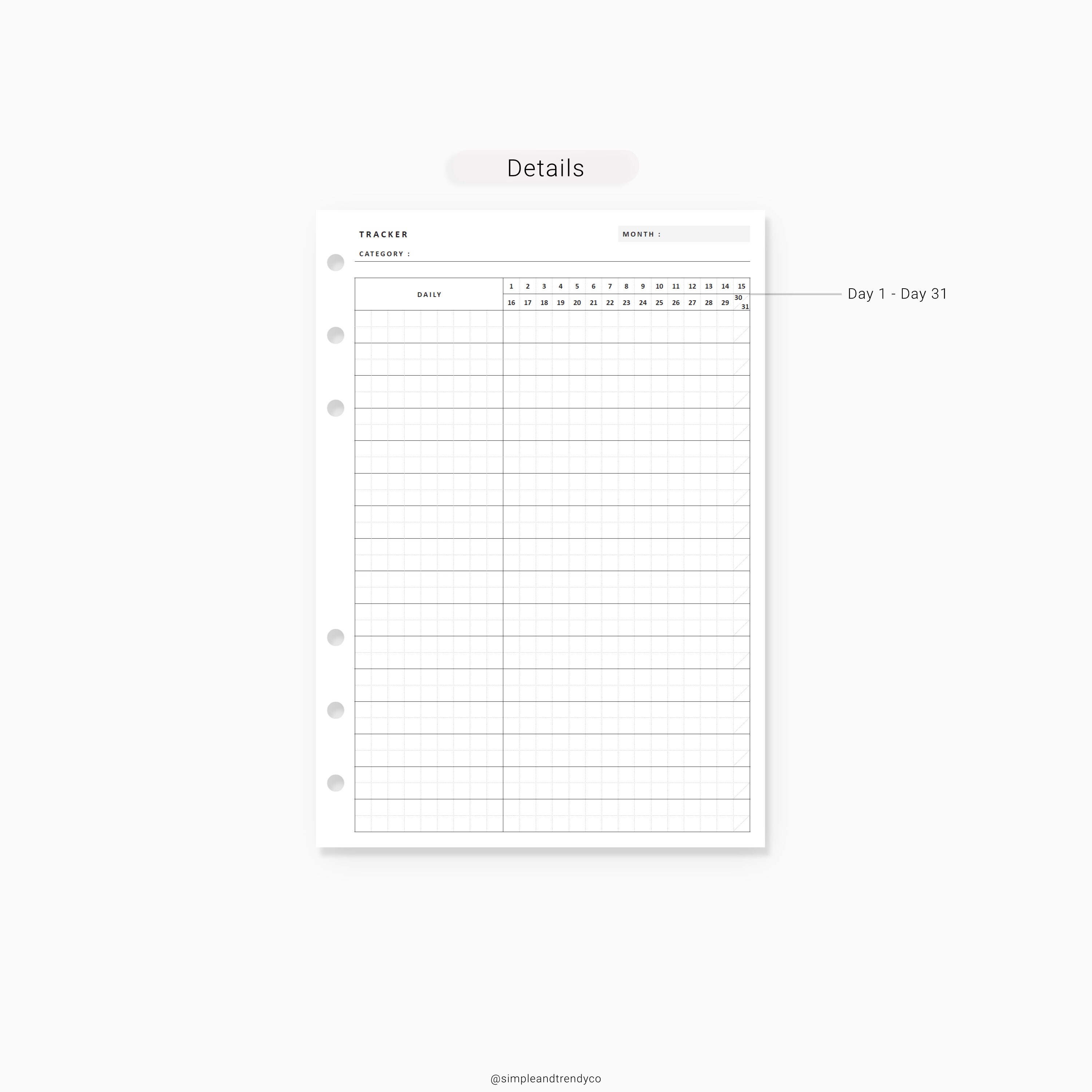 Monthly Tracker Printable A5 Planner Inserts Skin Care | Etsy