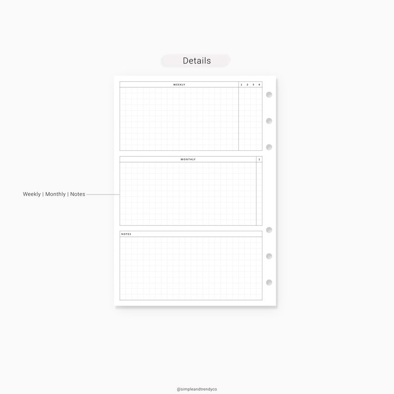 Monthly Tracker Printable A5 Planner Inserts Skin Care | Etsy