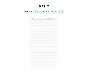Daily Schedule Daily To Do Personal Planner Inserts