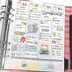 Weekly Planner Erin Condren Inserts Undated Printable A5 Wide - Etsy