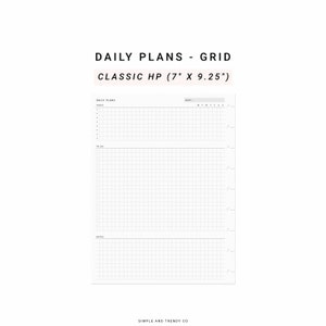 Daily Planner Printable Happy Planner Classic, Daily Organiser, Daily ...