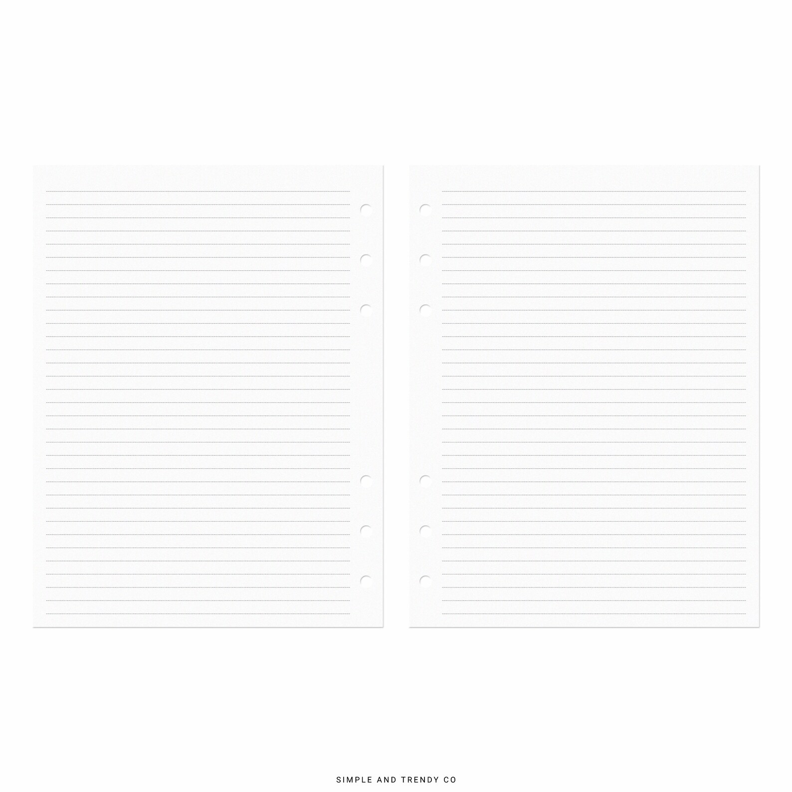 B6 Rings Dot Grid Lined Paper B6 Inserts B6 Size Printable - Etsy