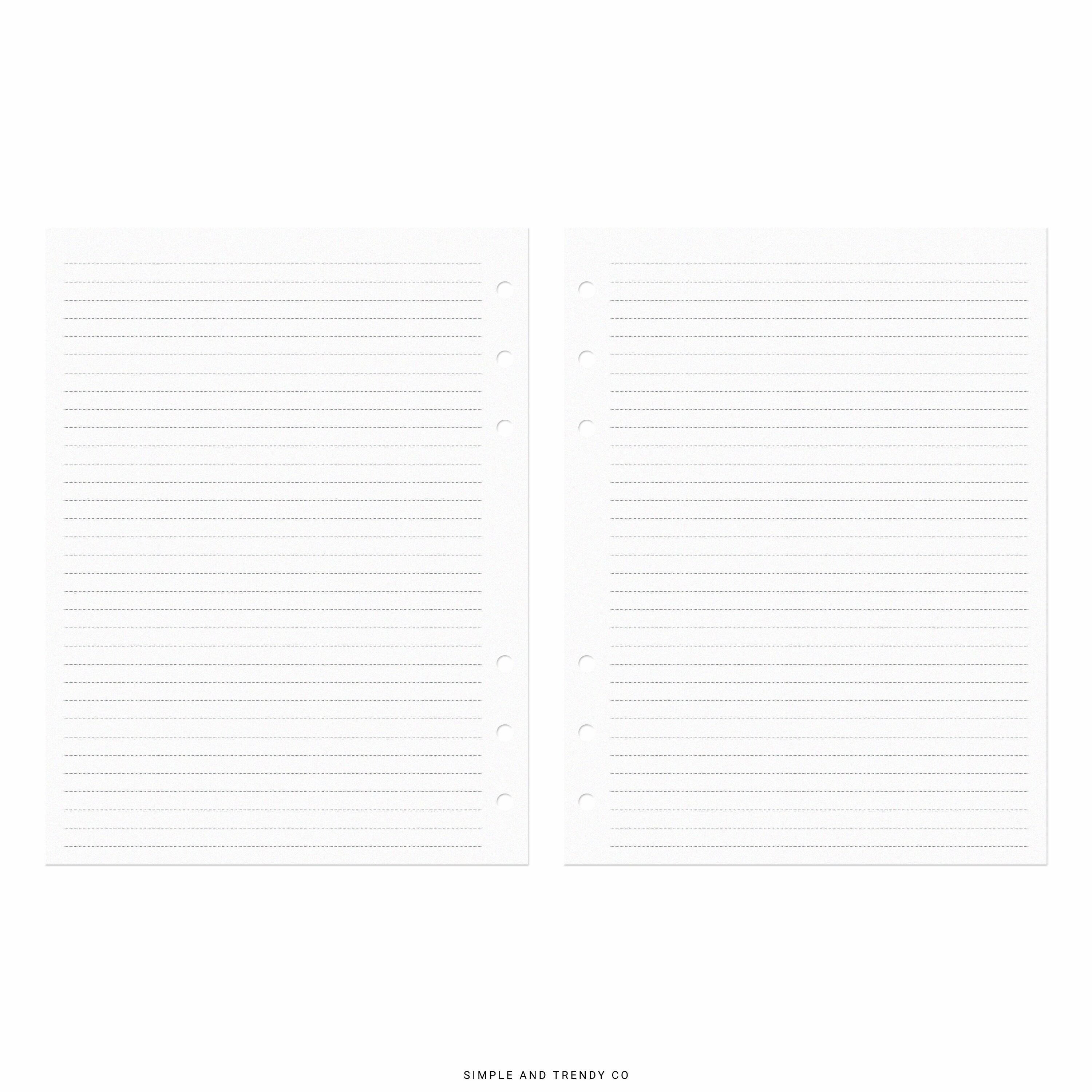 B6 Rings Dot Grid Lined Paper B6 Inserts B6 Size Printable - Etsy